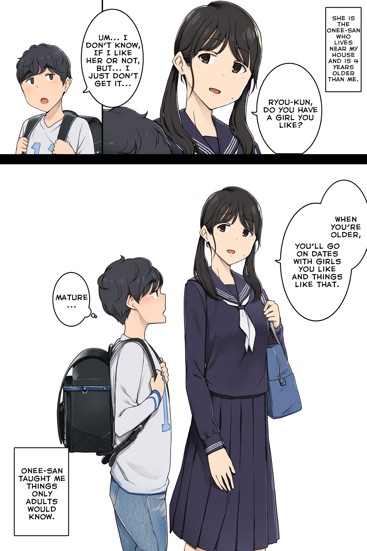 A childhood friend who teaches me about adults [Wakamatsu] Porn Comic