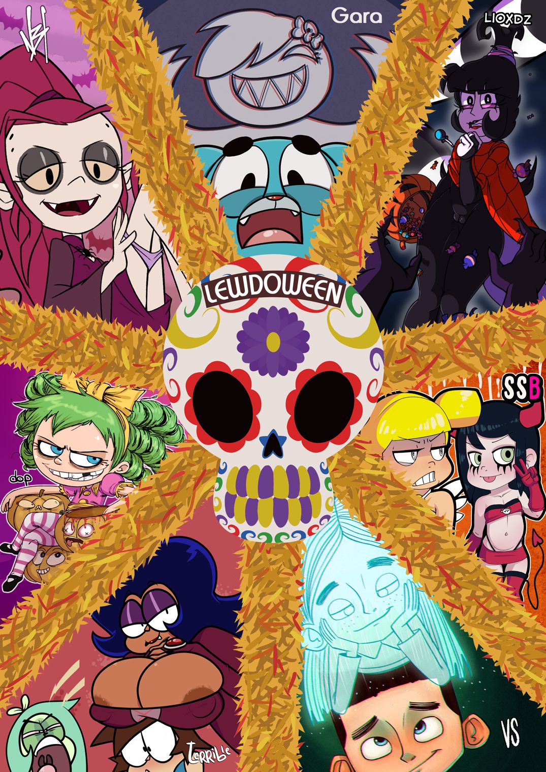 Lewdoween (Various) [N3F] Porn Comic