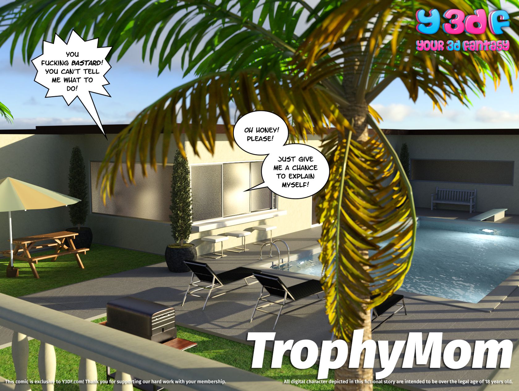 TrophyMom [Y3DF] Porn Comic