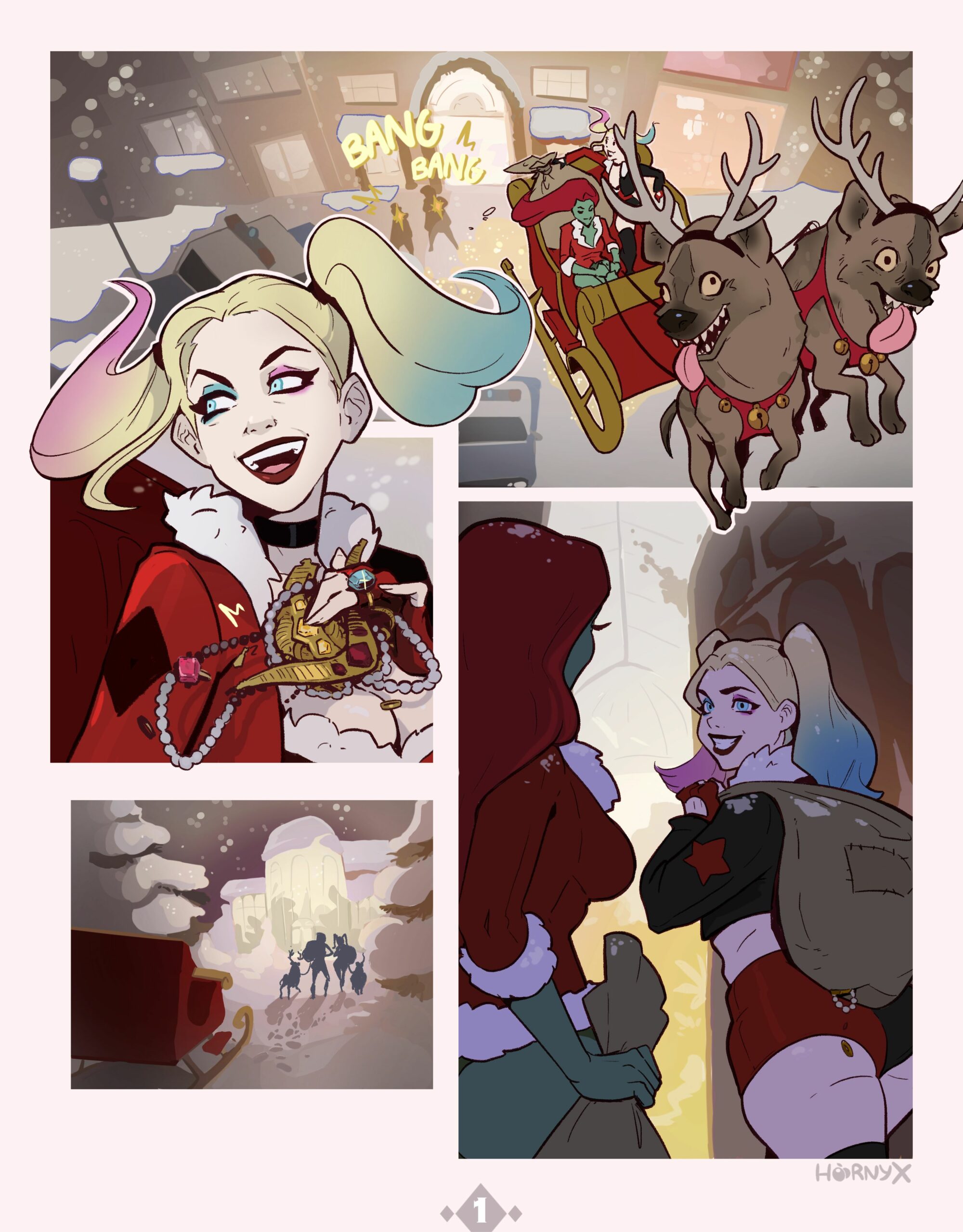 Harley & Ivy’s Christmas Kiss (Batman) [Hornyx] #1