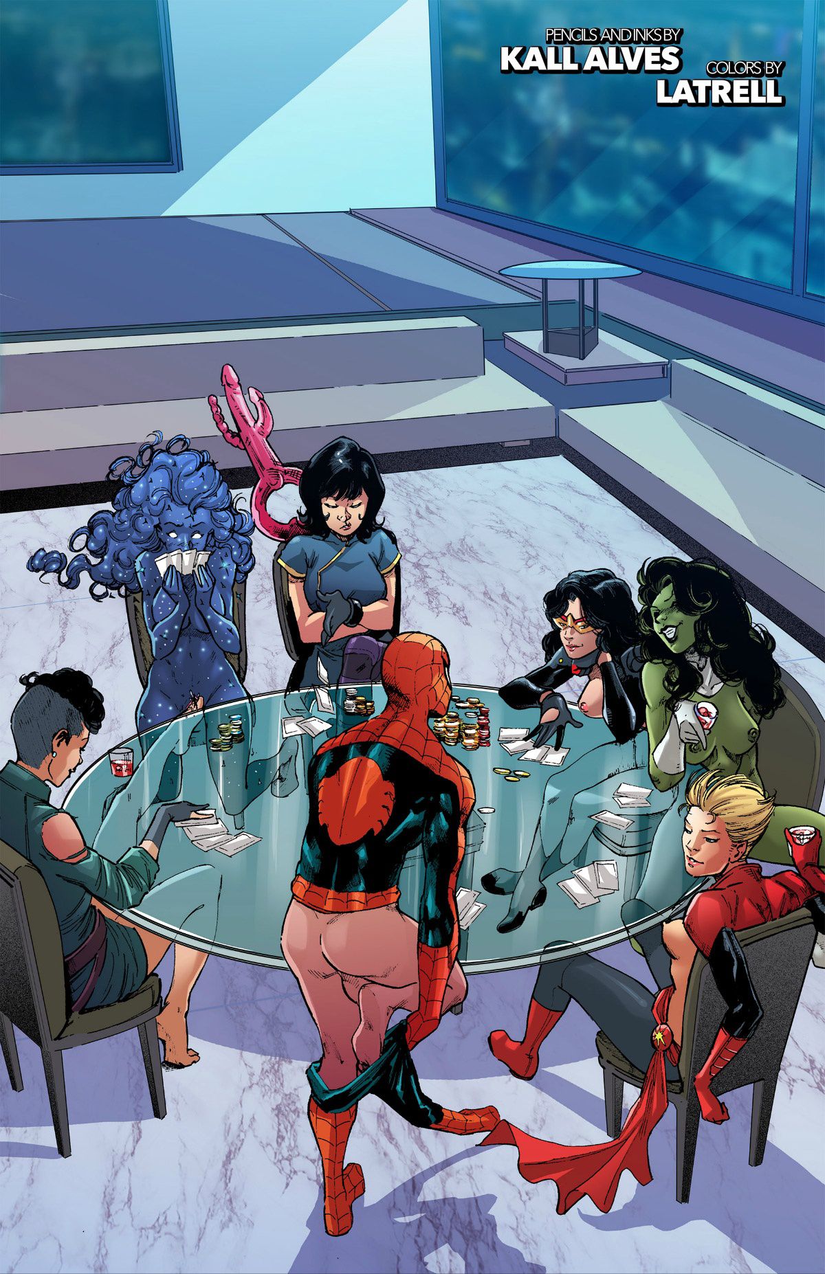 A-Force Strip Poker Stars (Spider-Man