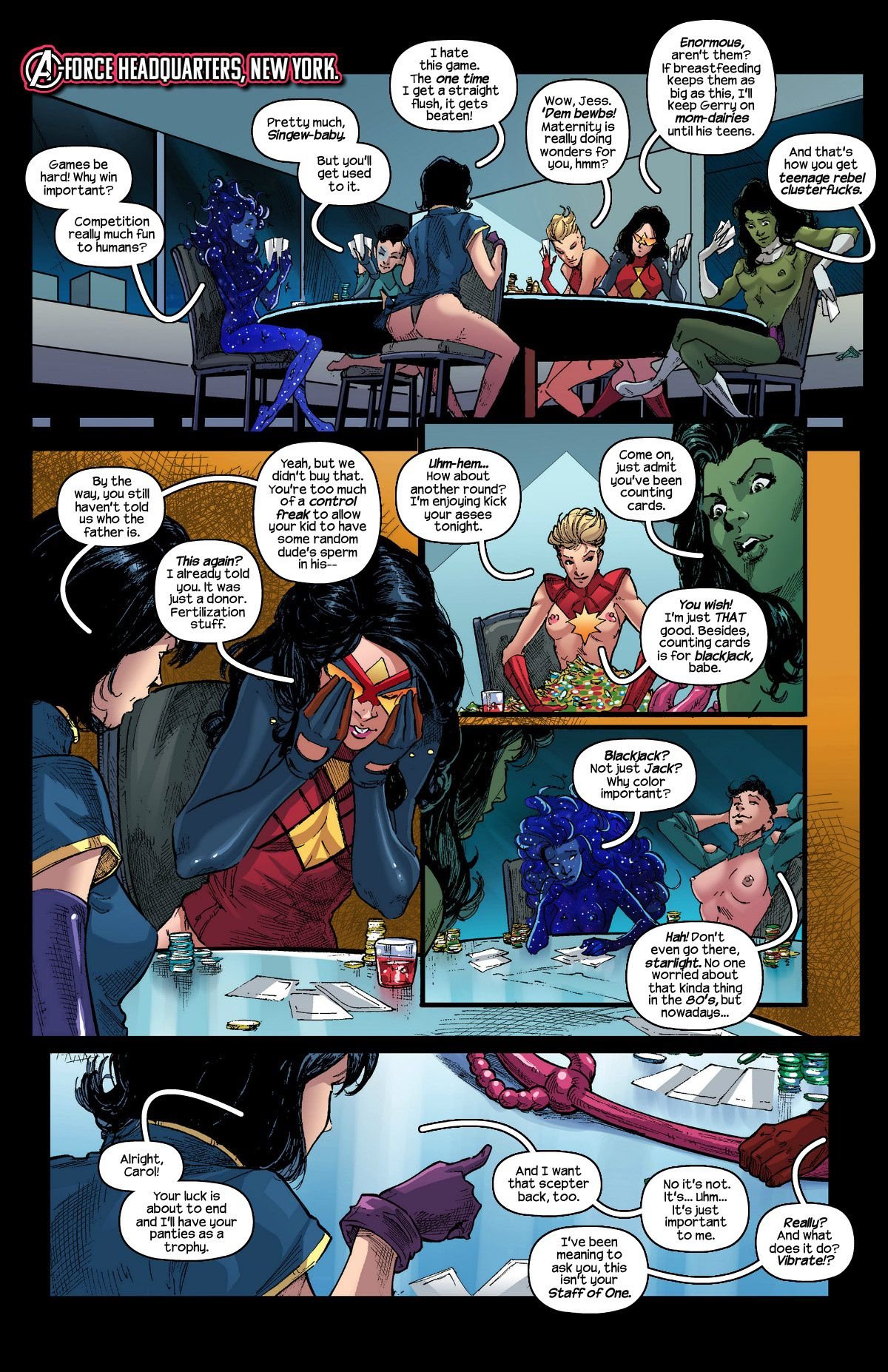 A-Force Strip Poker Stars (Spider-Man