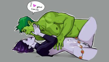 Raven and Beast Boy (Teen Titans) [Olena Minko] #7