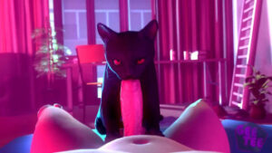 Black Cat Blowjob POV – GeeTee