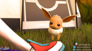 Kasumi enjoying Eevee’s knot – Eshu-Chan