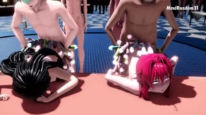 MMD Moyako and Rias Netorare