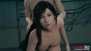 Tifa Lockhart in public toilet