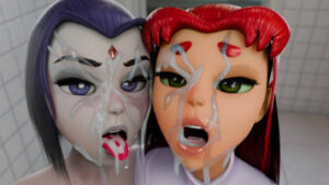 starfire sucking dick