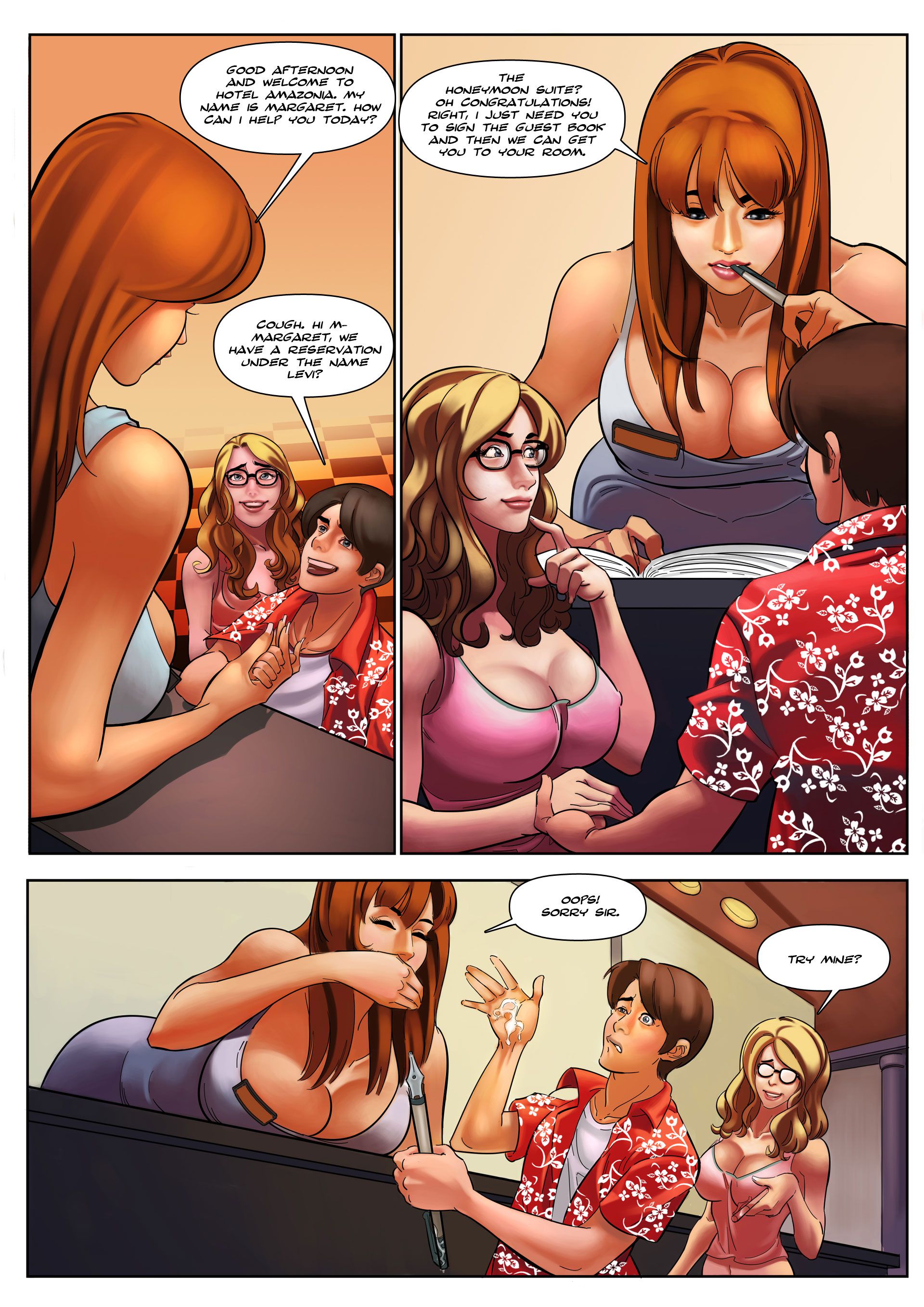 Amazon Hotel [Giantess Fan] - Chapter 1 — Page 4