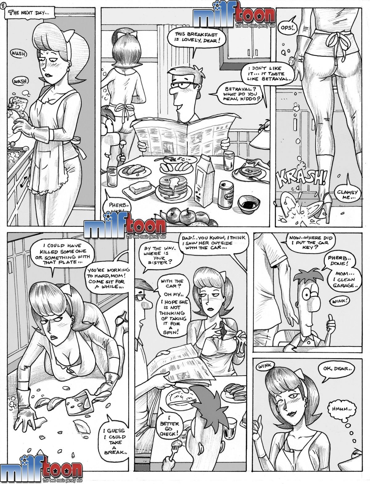F.F (Phineas and Ferb) [MILFToon] - Chapter 1 — Page 8