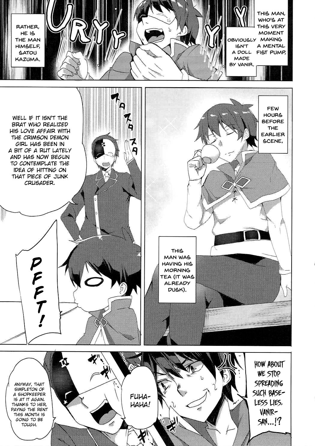 Threesome With These Wonderful Crimson Demon Girls! (Kono Subarashii Sekai ni Shukufuku wo!) [Tanaka Decilitre] - Chapter 1 — Page 12
