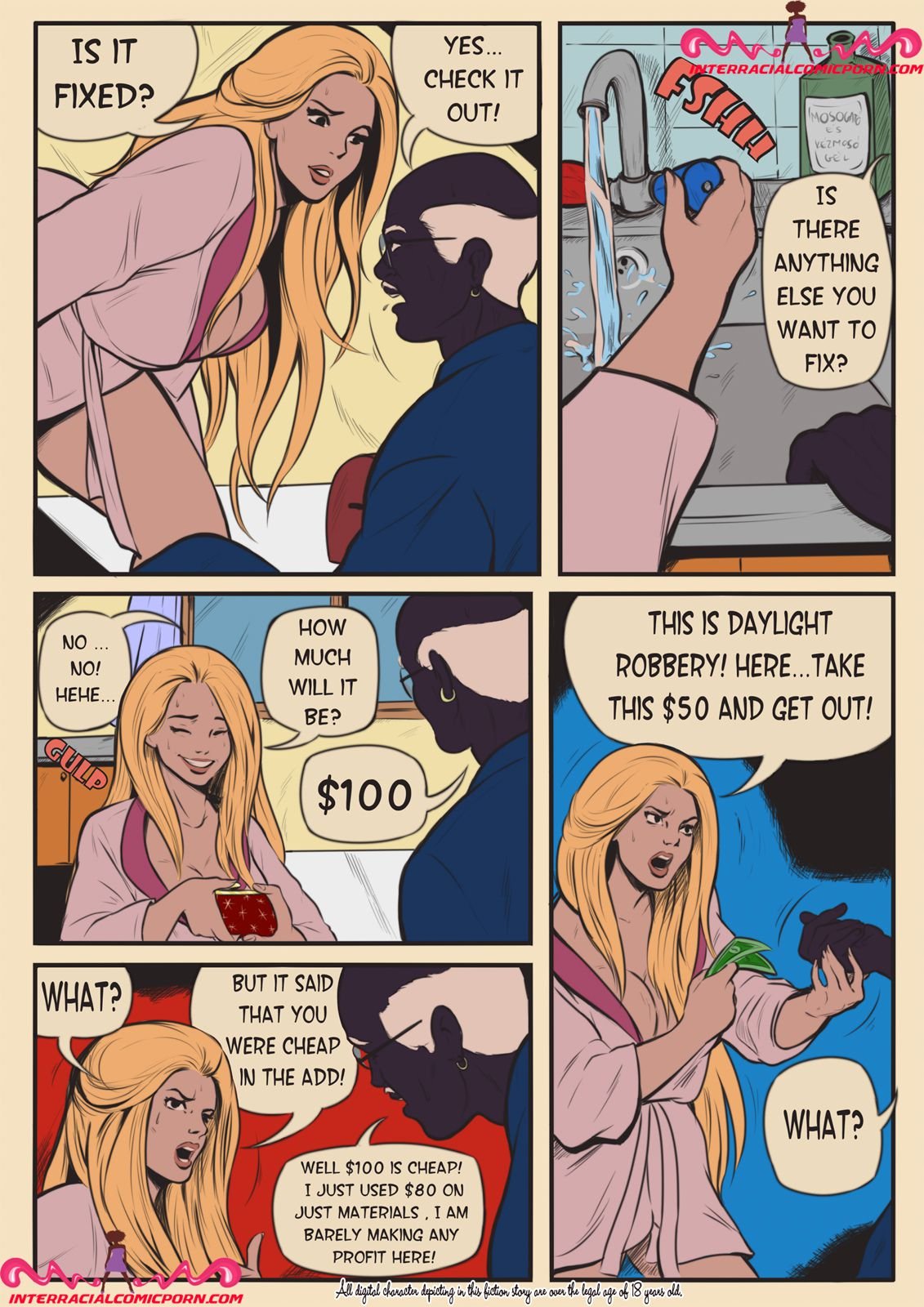 The Plumber [InterracialComicPorn] - Chapter 1 — Page 6