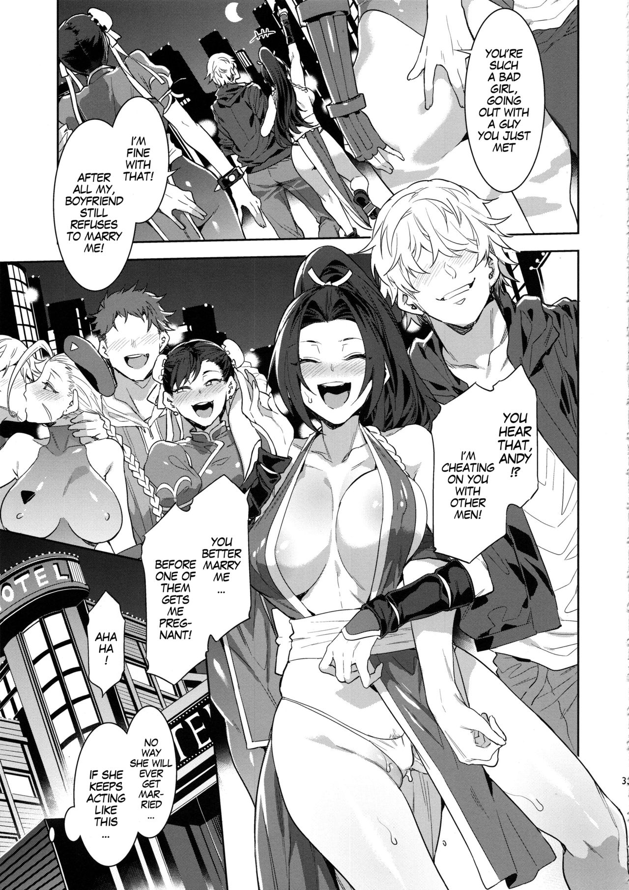 Casual Sex Party With Fighting Game Gals (King of Fighters, Street Fighter) [Mizuryu Kei] - Chapter 1 — Page 32