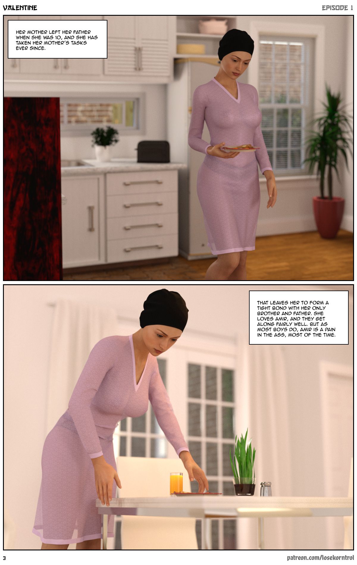 Valentine – Comic [LoseKorntrol, Hijab 3DX] - Chapter 1 — Page 4