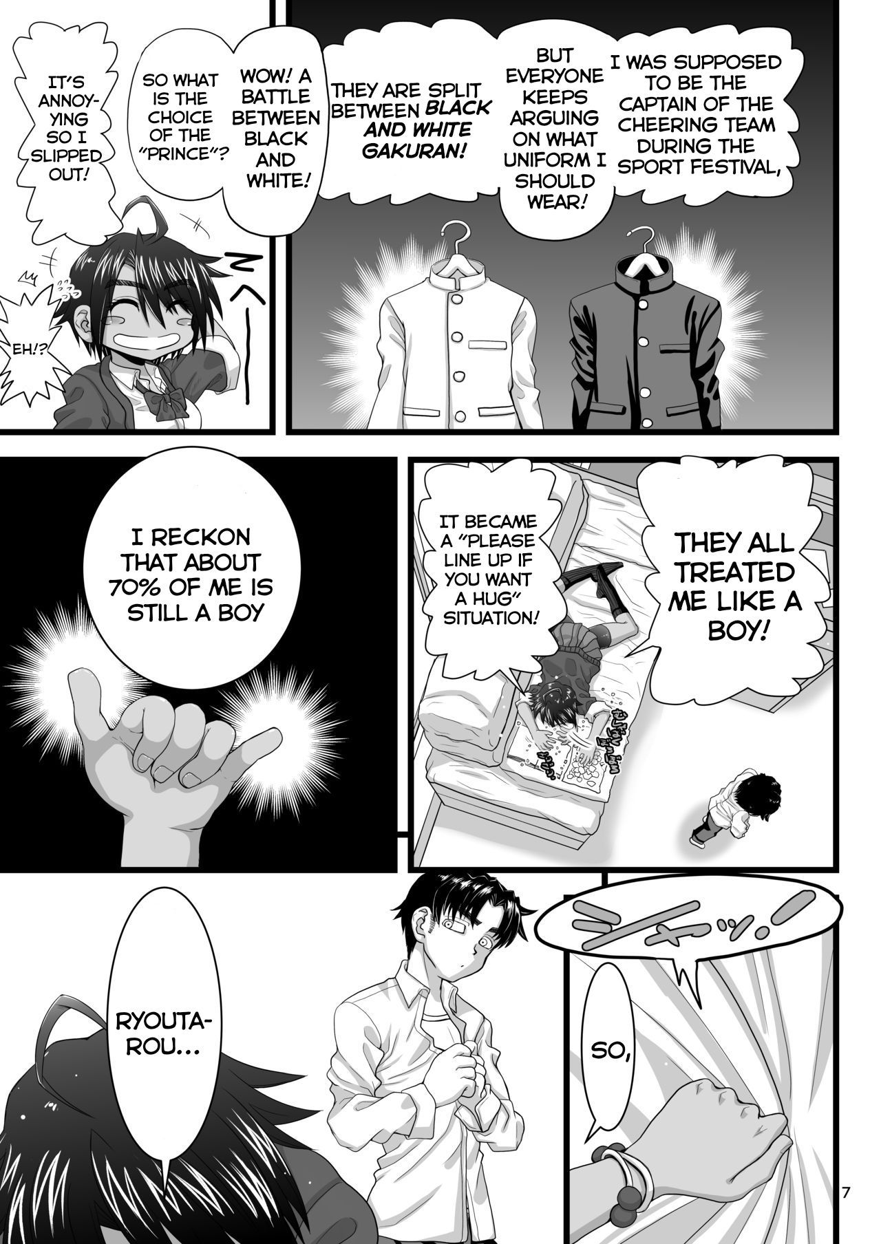 My childhood friend is the prince of an all-female school but she is a slut in front of me [Inaba Fuyuki] - Chapter 1 — Page 7