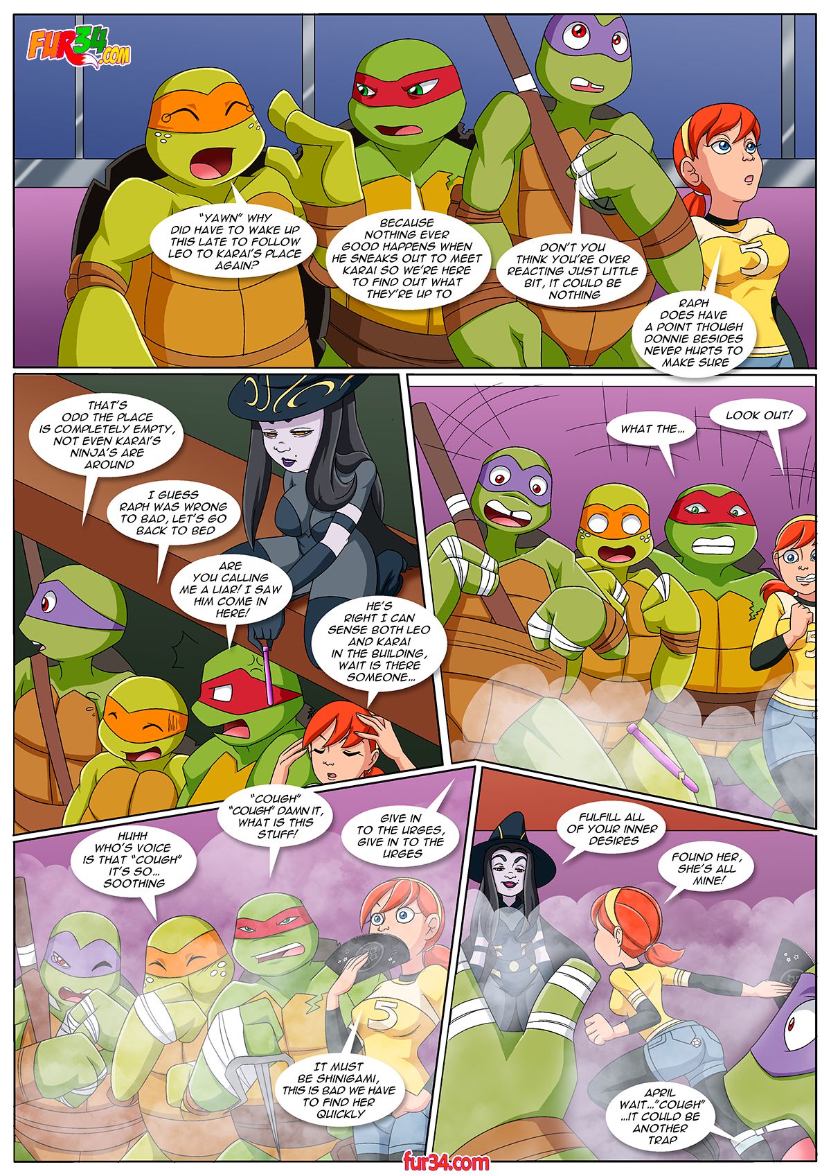 Teenage Horny Kunoichi Girls (Teenage Mutant Ninja Turtles) [Palcomix] - Chapter 1 — Page 6