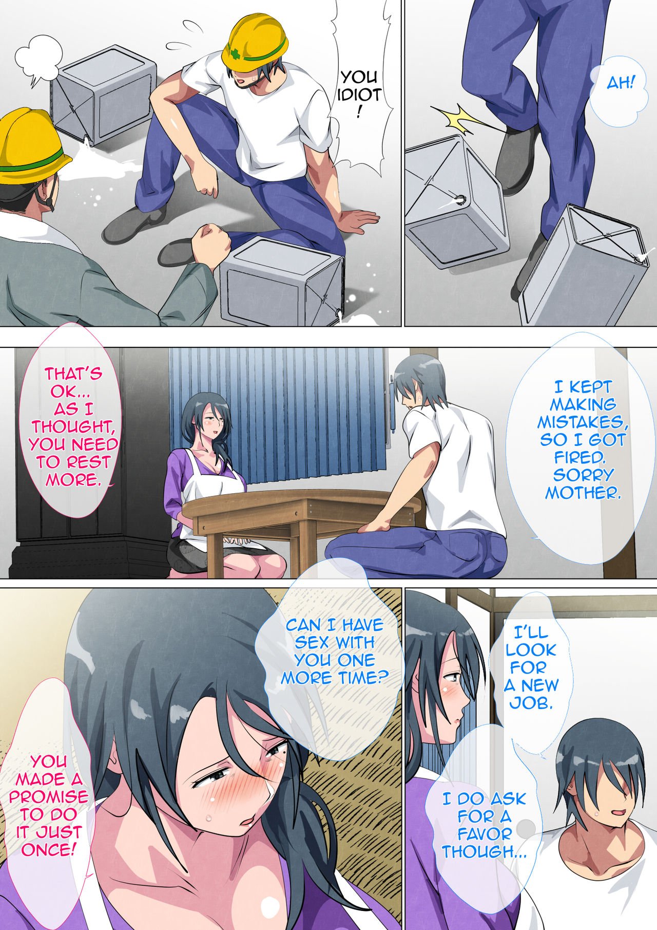 Widowed Mother Sayoko – Record of a Copulation of a Mother and Son Living in a Small Room [Spices] - Chapter 1 — Page 53