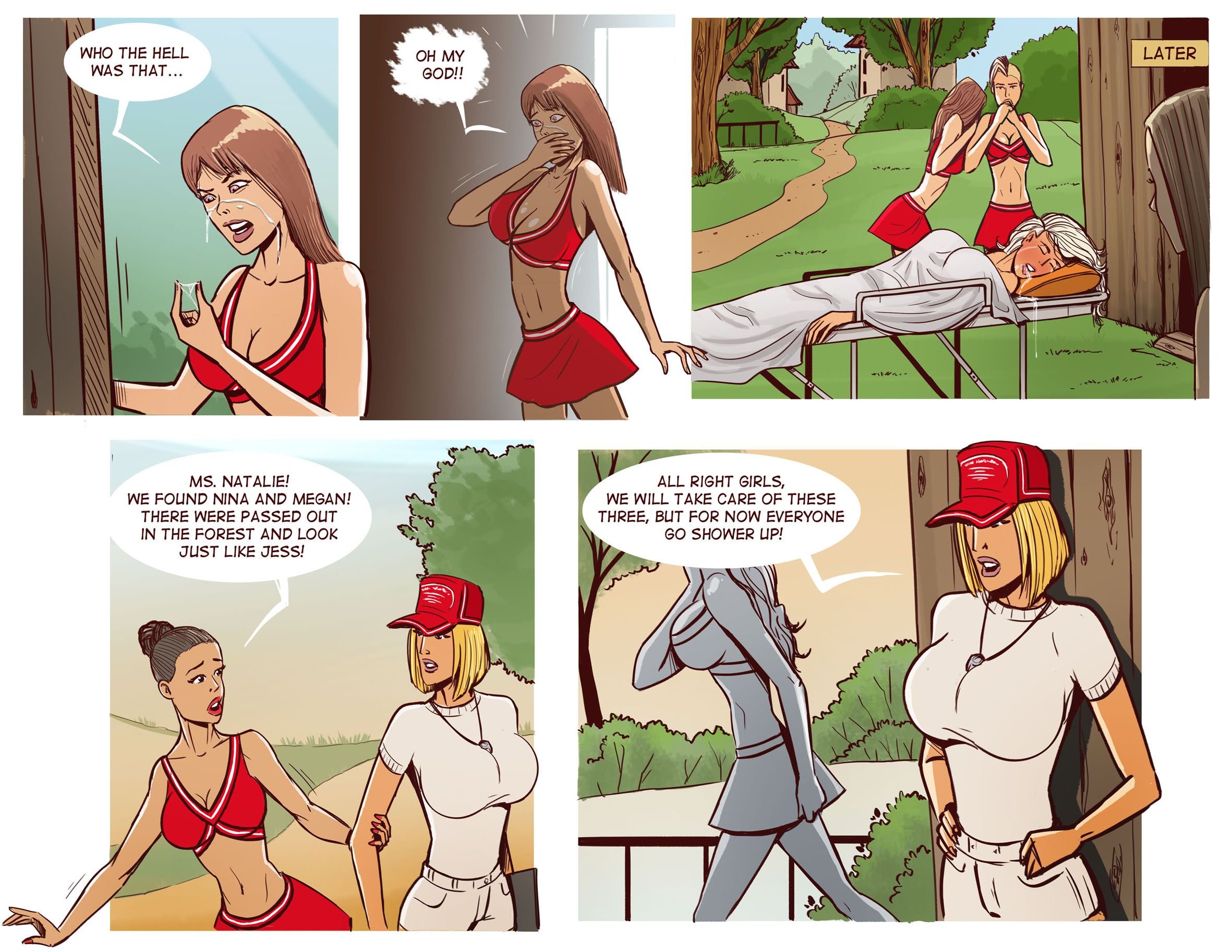 Cheerleader Camp Facefuck Massacre [Disarten] - Chapter 1 — Page 10
