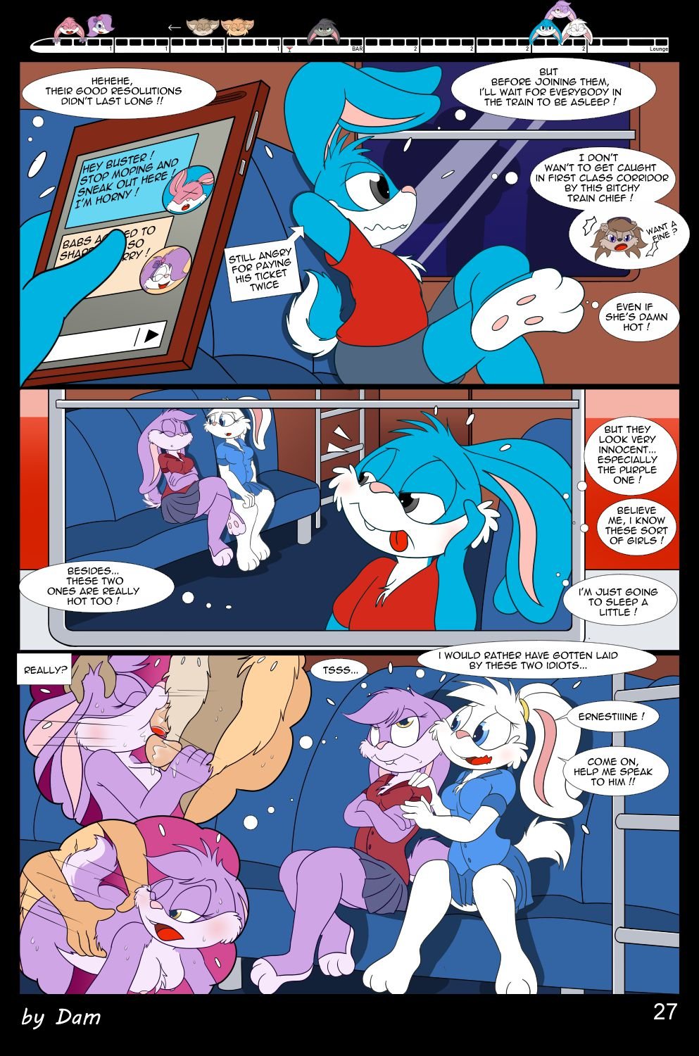 Toons On A Train (Tiny Toon Adventures) [Dam] - Chapter 1 — Page 27