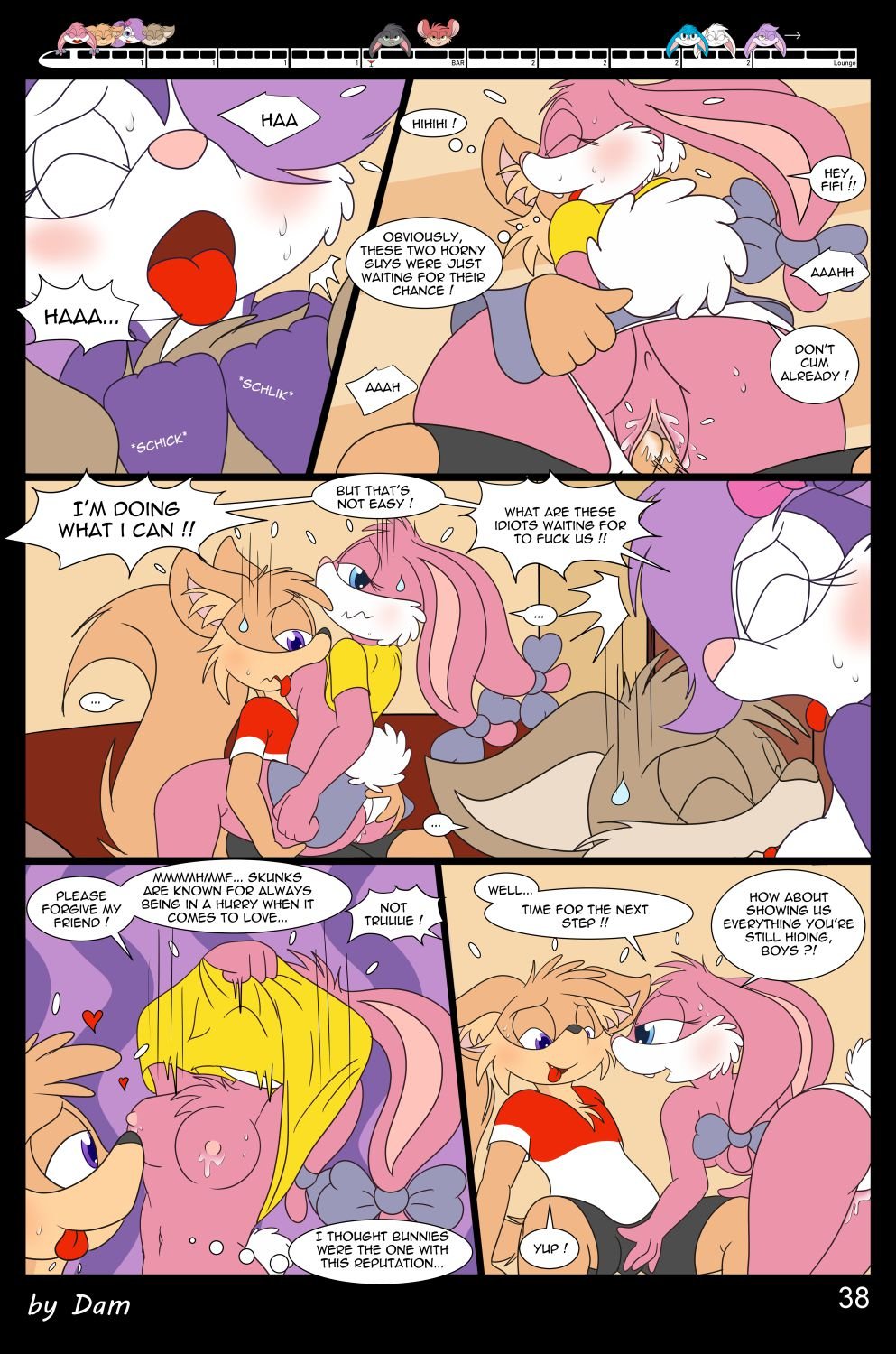 Toons On A Train (Tiny Toon Adventures) [Dam] - Chapter 1 — Page 38