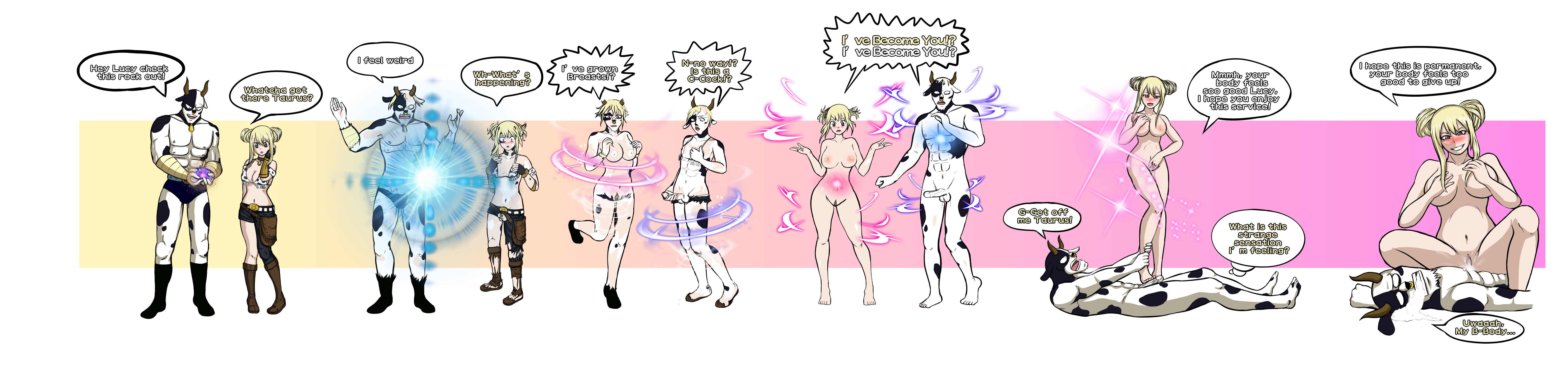 Lucy gets swapped with Taurus (Fairy Tail) [TSFSingularity] - Chapter 1 — Page 19