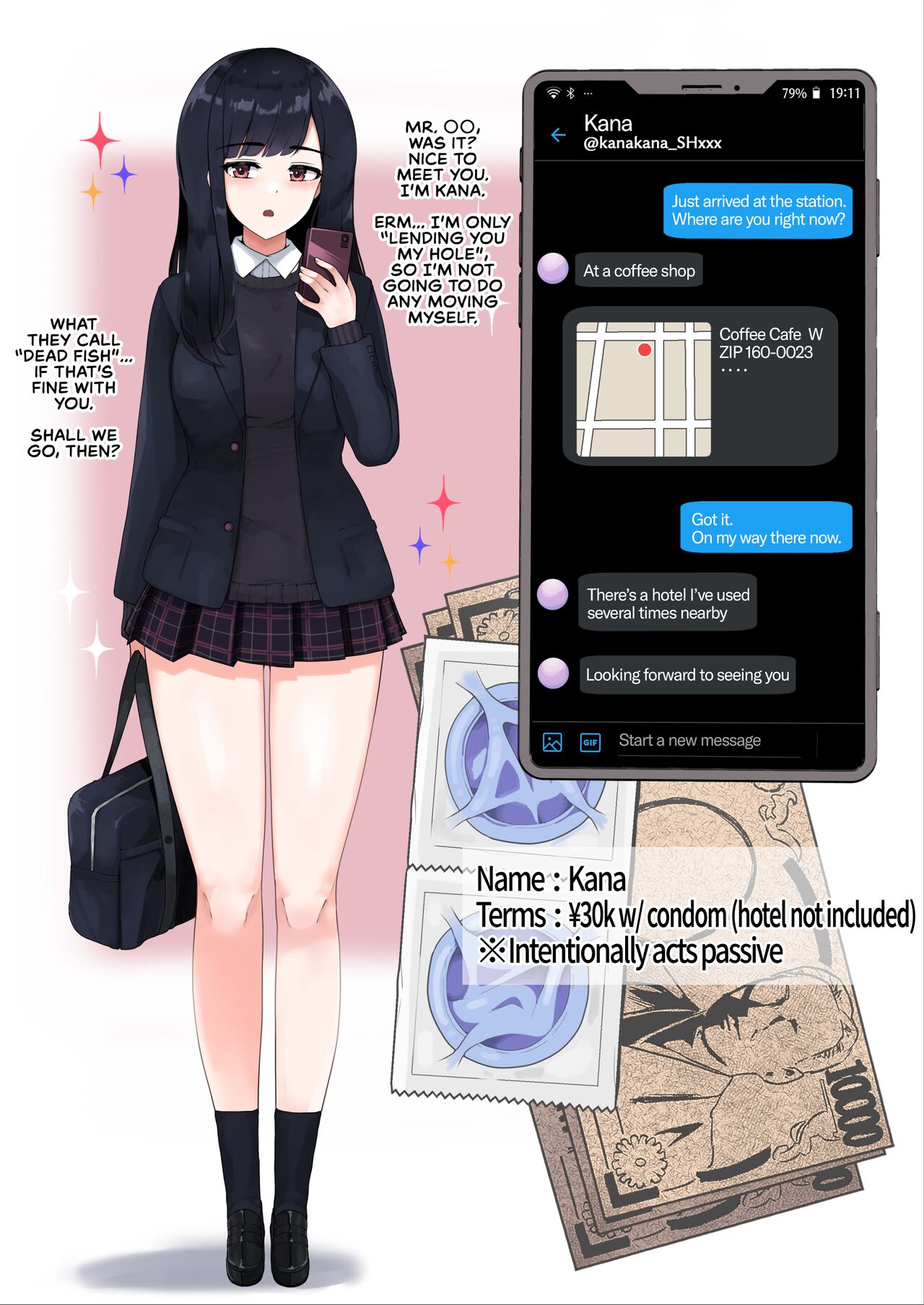 Compensated Dating 4P Harlem Irresponsible Creampie [Sasanoha Toro] - Chapter 1 — Page 6