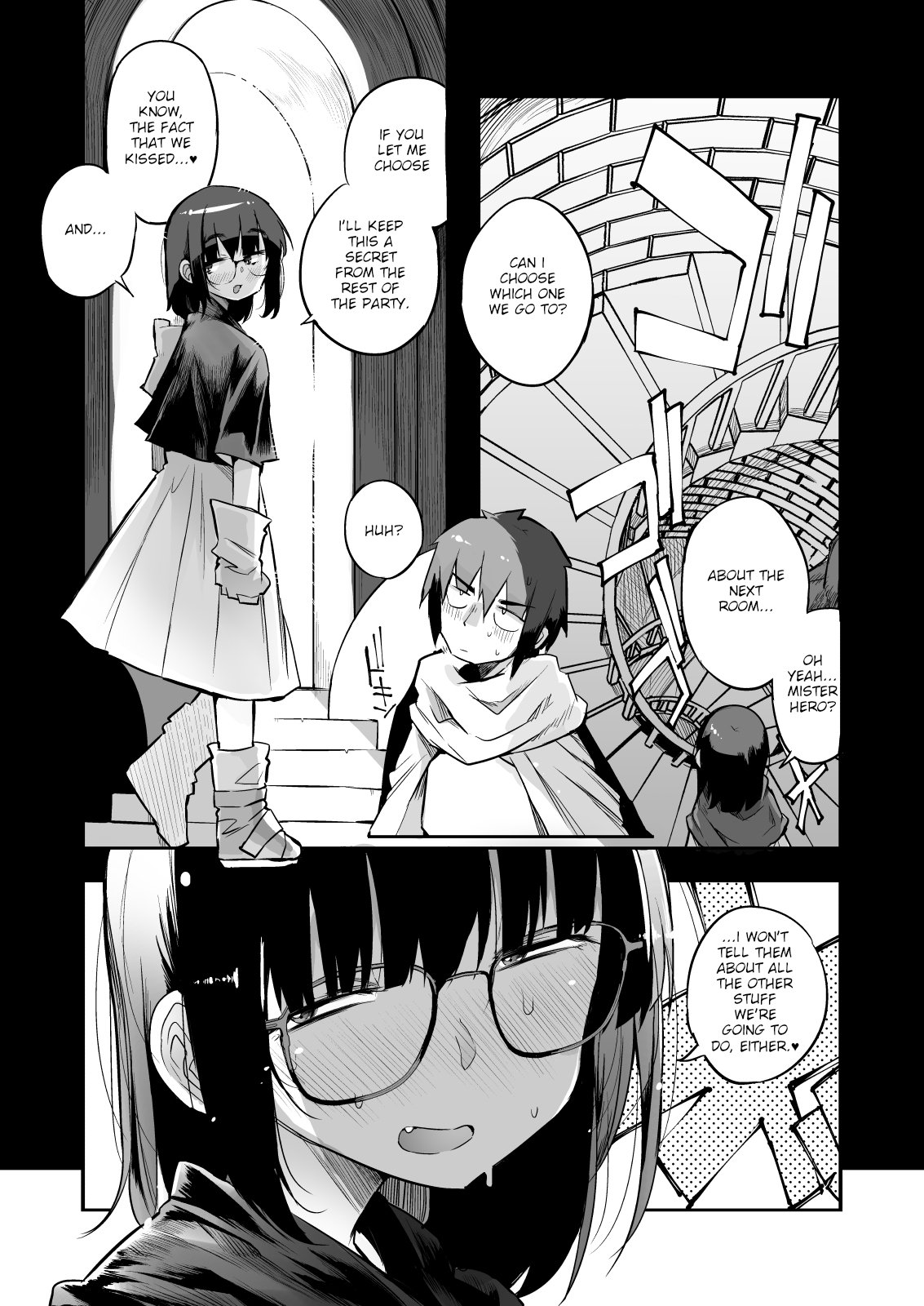 Escaping a semen squeezing dungeon with a modest girl who I really didn’t expect to have S-rank slut stats [F4U] - Chapter 1 — Page 12
