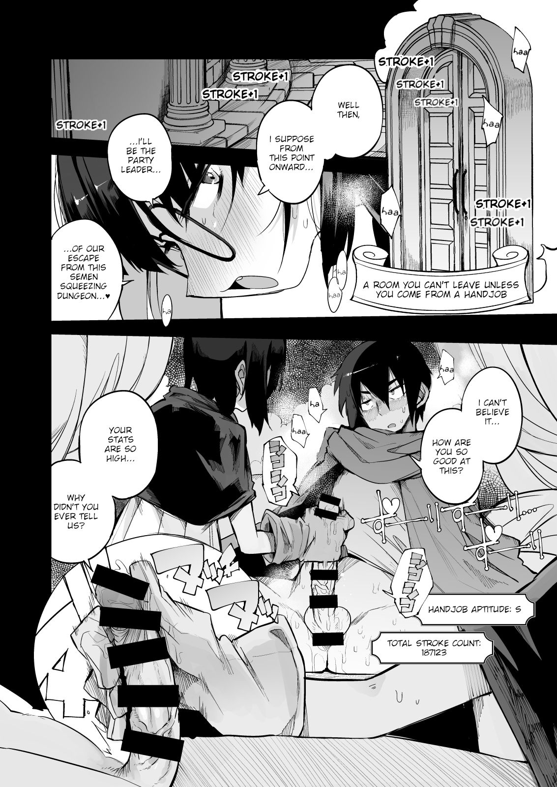 Escaping a semen squeezing dungeon with a modest girl who I really didn’t expect to have S-rank slut stats [F4U] - Chapter 1 — Page 13