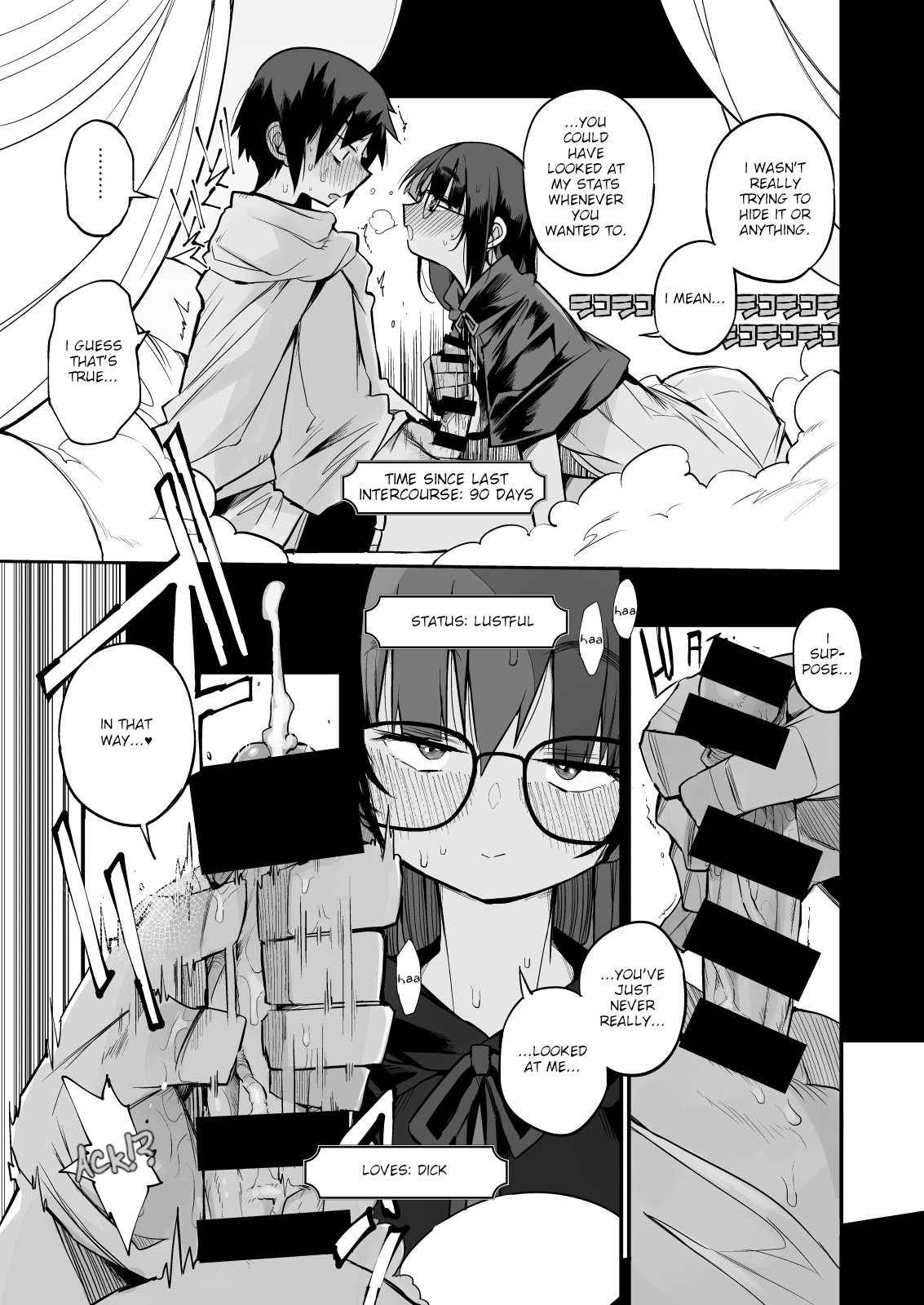 Escaping a semen squeezing dungeon with a modest girl who I really didn’t expect to have S-rank slut stats [F4U] - Chapter 1 — Page 14