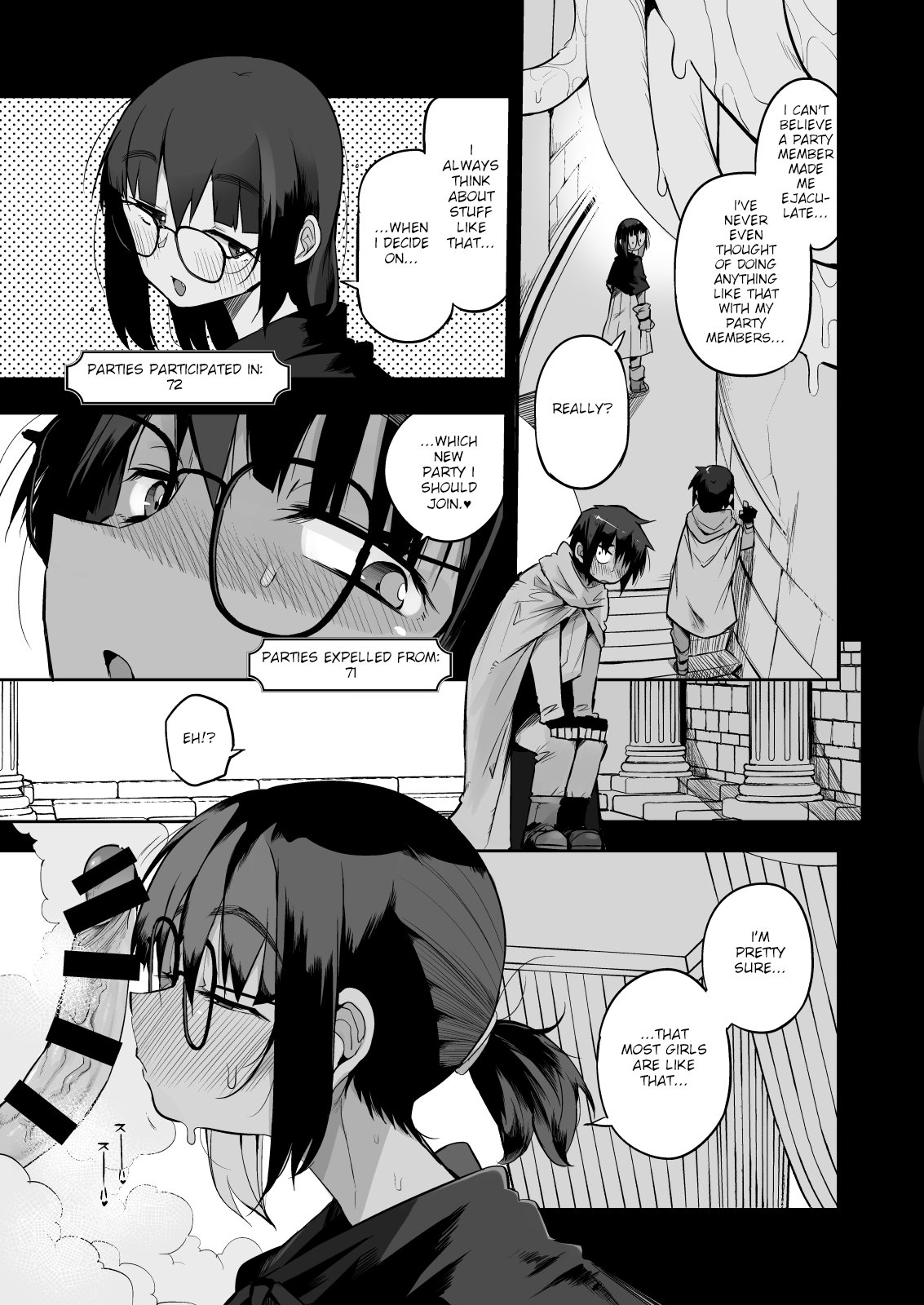 Escaping a semen squeezing dungeon with a modest girl who I really didn’t expect to have S-rank slut stats [F4U] - Chapter 1 — Page 16