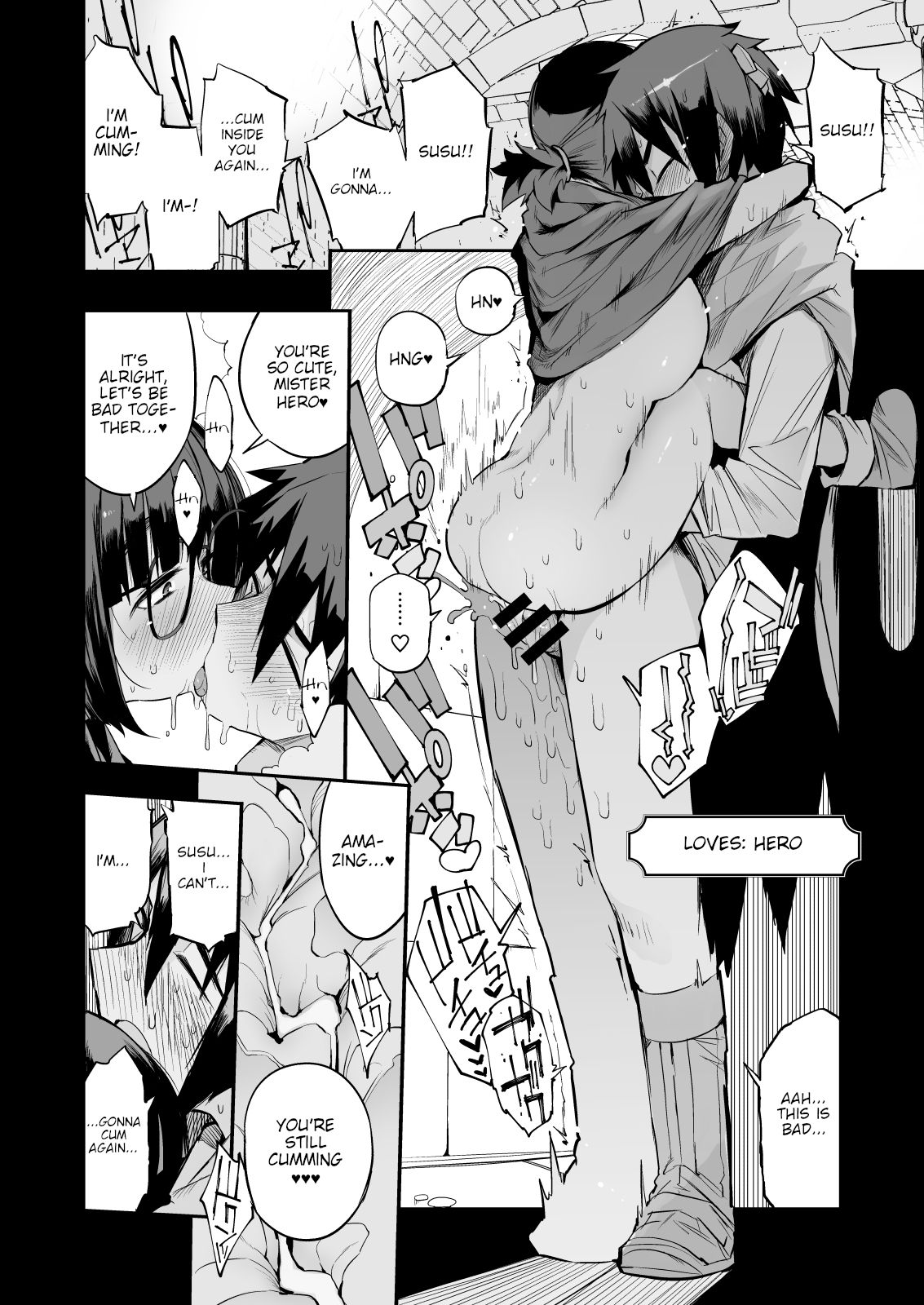 Escaping a semen squeezing dungeon with a modest girl who I really didn’t expect to have S-rank slut stats [F4U] - Chapter 1 — Page 37
