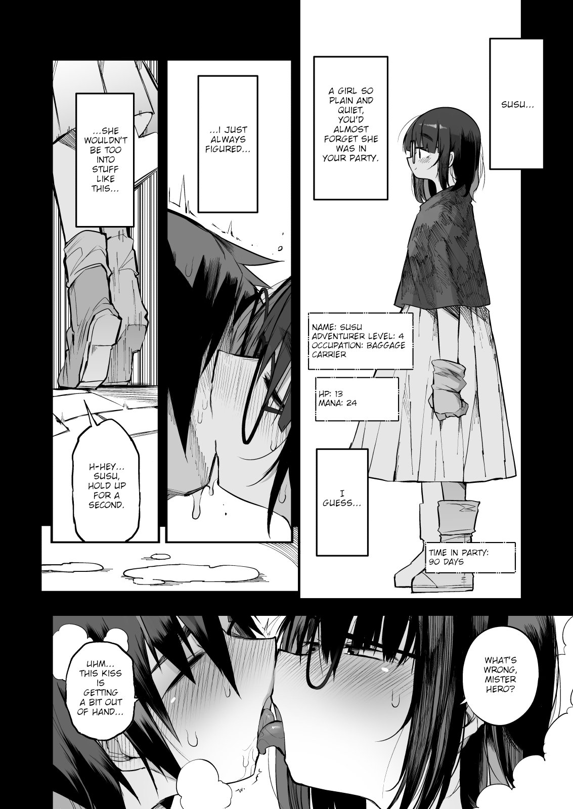 Escaping a semen squeezing dungeon with a modest girl who I really didn’t expect to have S-rank slut stats [F4U] - Chapter 1 — Page 9