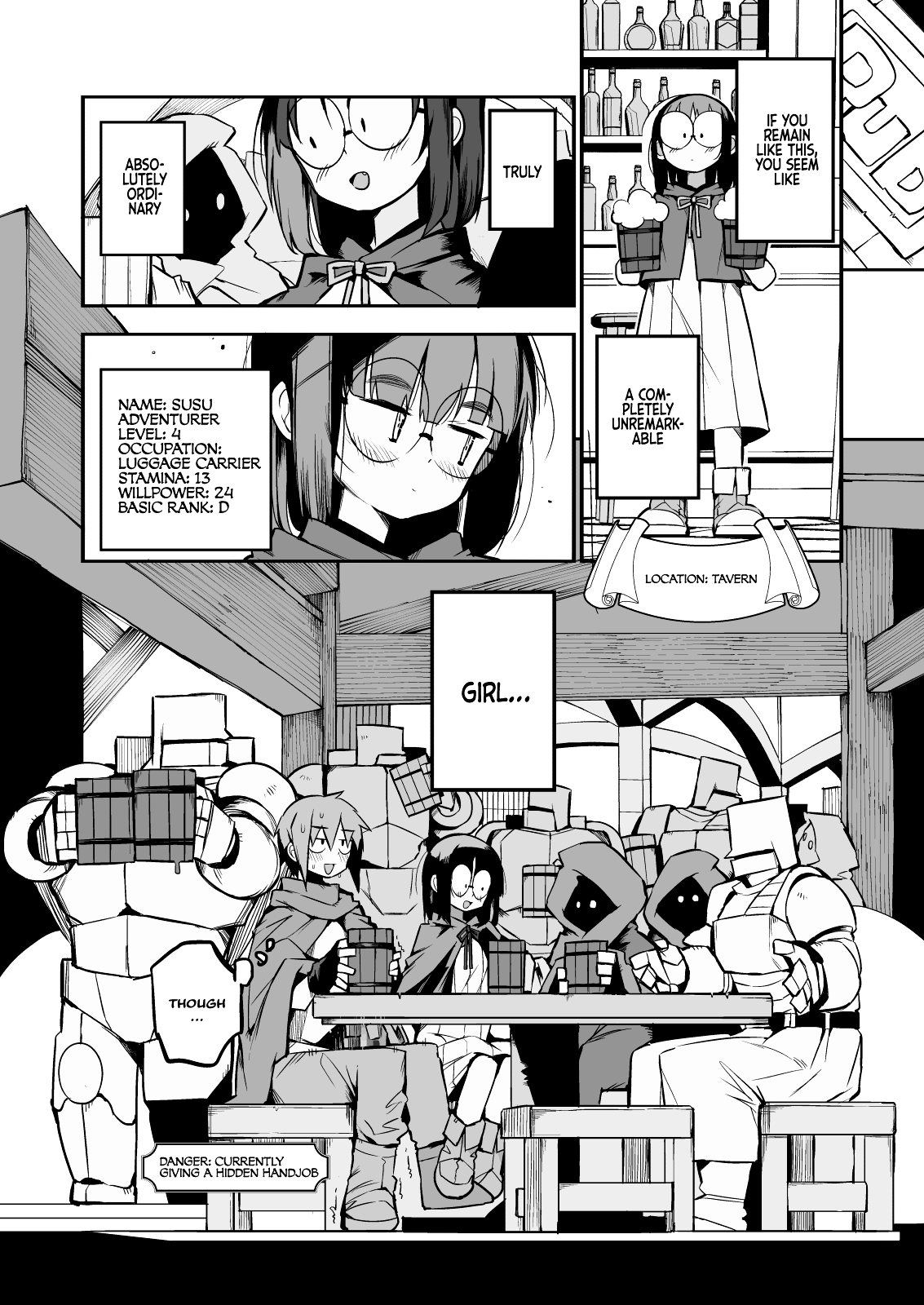 Escaping a semen squeezing dungeon with a modest girl who I really didn’t expect to have S-rank slut stats [F4U] - Chapter 2 — Page 17