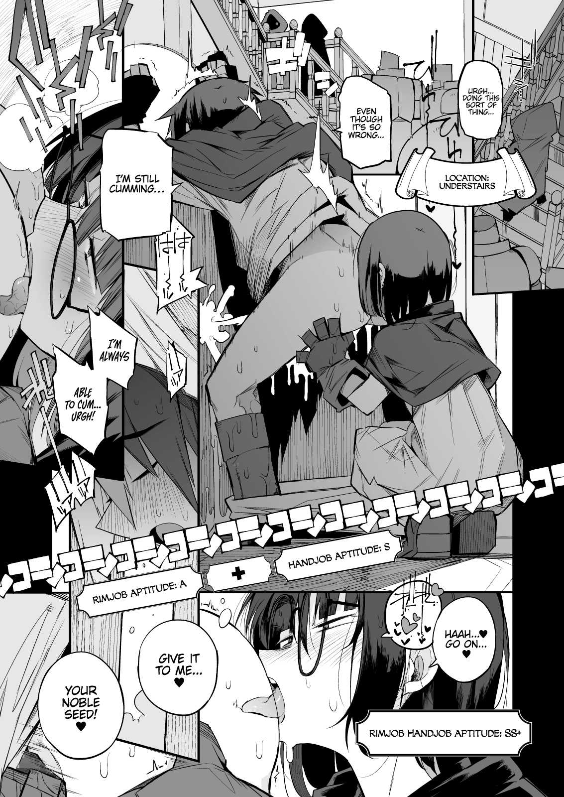 Escaping a semen squeezing dungeon with a modest girl who I really didn’t expect to have S-rank slut stats [F4U] - Chapter 2 — Page 27