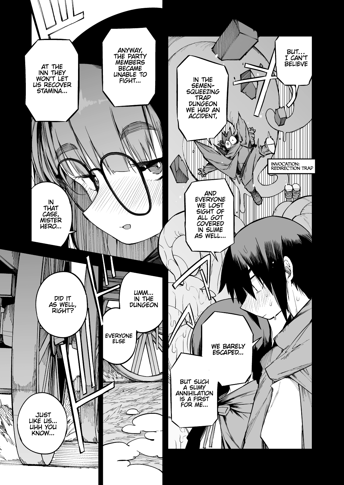 Escaping a semen squeezing dungeon with a modest girl who I really didn’t expect to have S-rank slut stats [F4U] - Chapter 2 — Page 5
