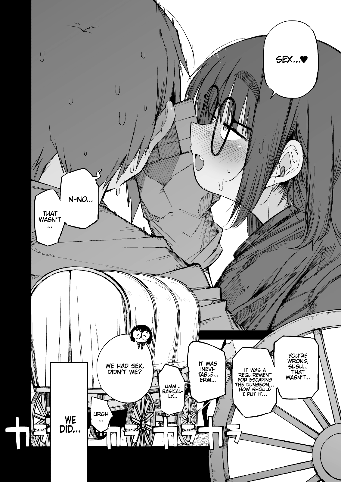 Escaping a semen squeezing dungeon with a modest girl who I really didn’t expect to have S-rank slut stats [F4U] - Chapter 2 — Page 6