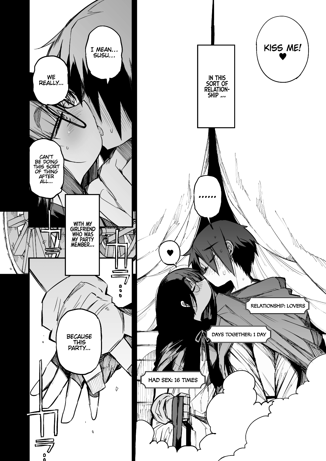 Escaping a semen squeezing dungeon with a modest girl who I really didn’t expect to have S-rank slut stats [F4U] - Chapter 2 — Page 8