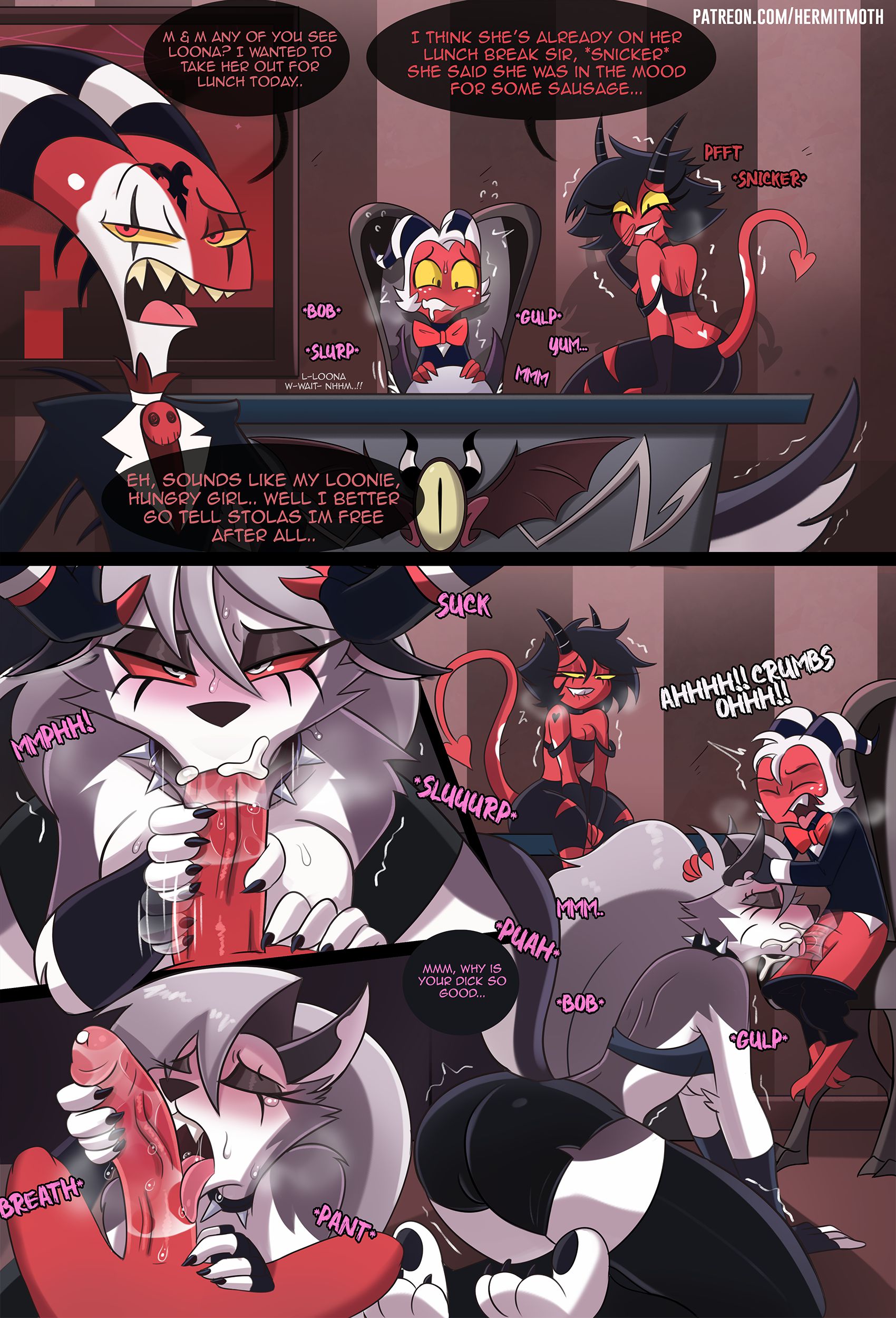 LoonaxMoxxie + Shorts (Helluva Boss) [Hermit Moth] - Chapter — Page 5