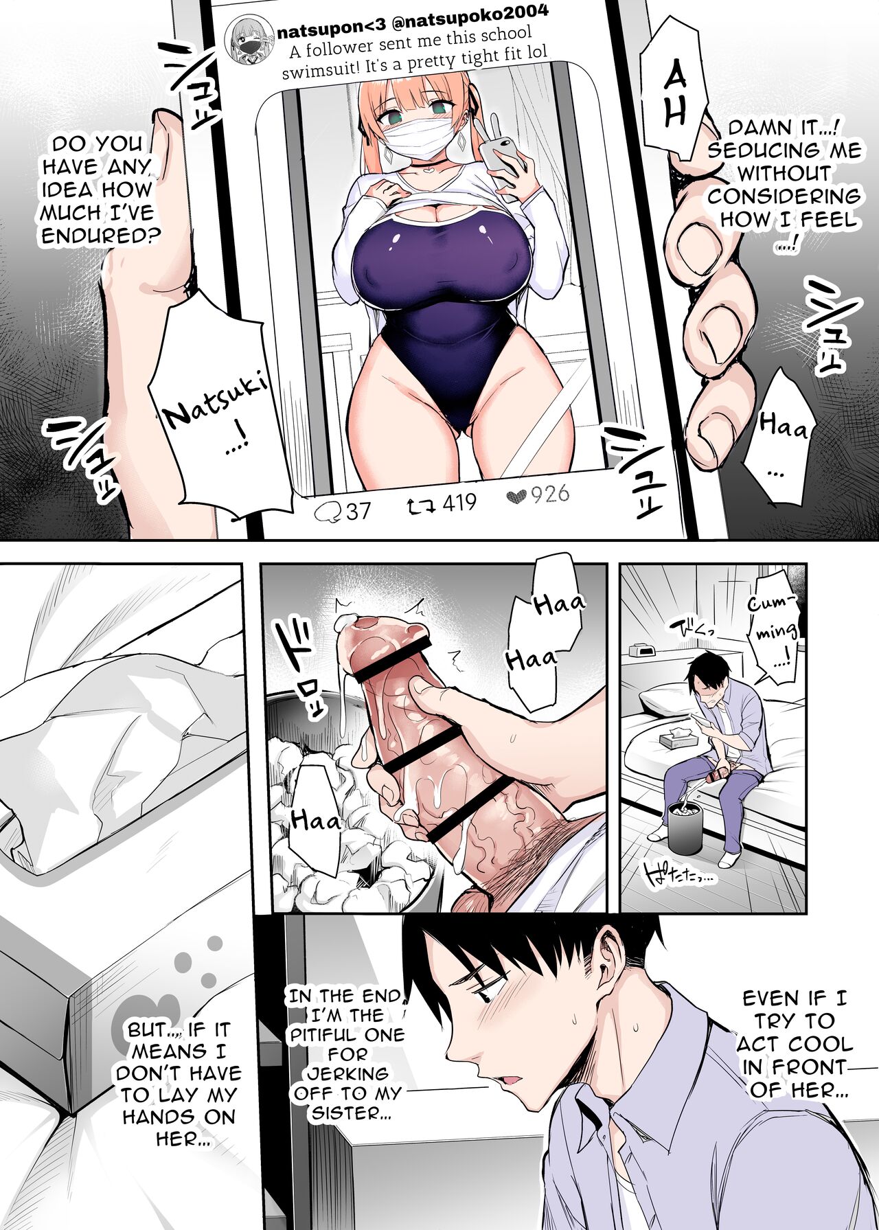 My Younger Sister Who Was a Book Worm Turned Into a Slut With Big Tits, so I…! [Ichinomiya Yuu] - Chapter 2 — Page 9