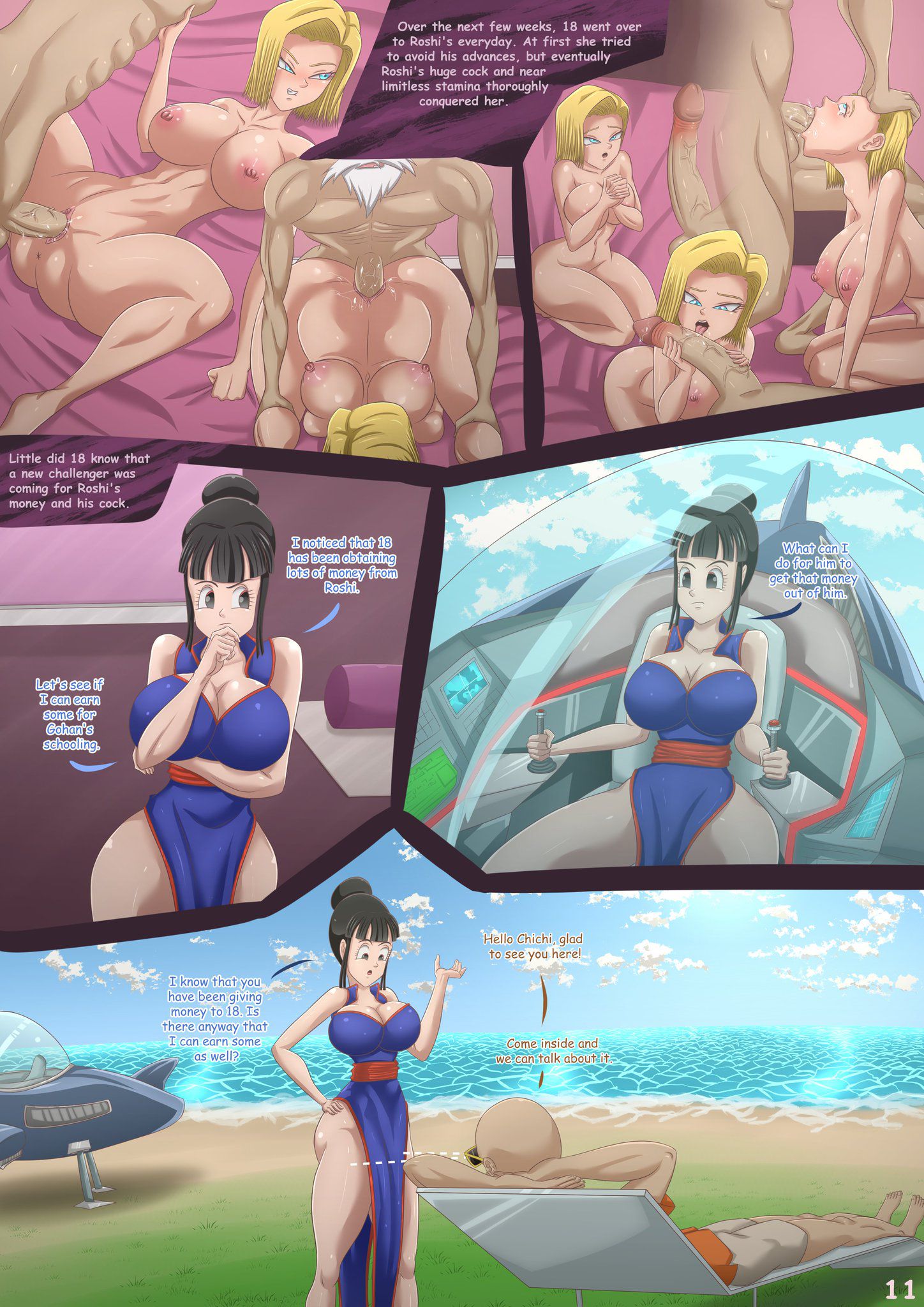 Kame’s Continuous Conquest (Dragon Ball Z) [Magnificent Sexy Gals] - Chapter 1 — Page 13