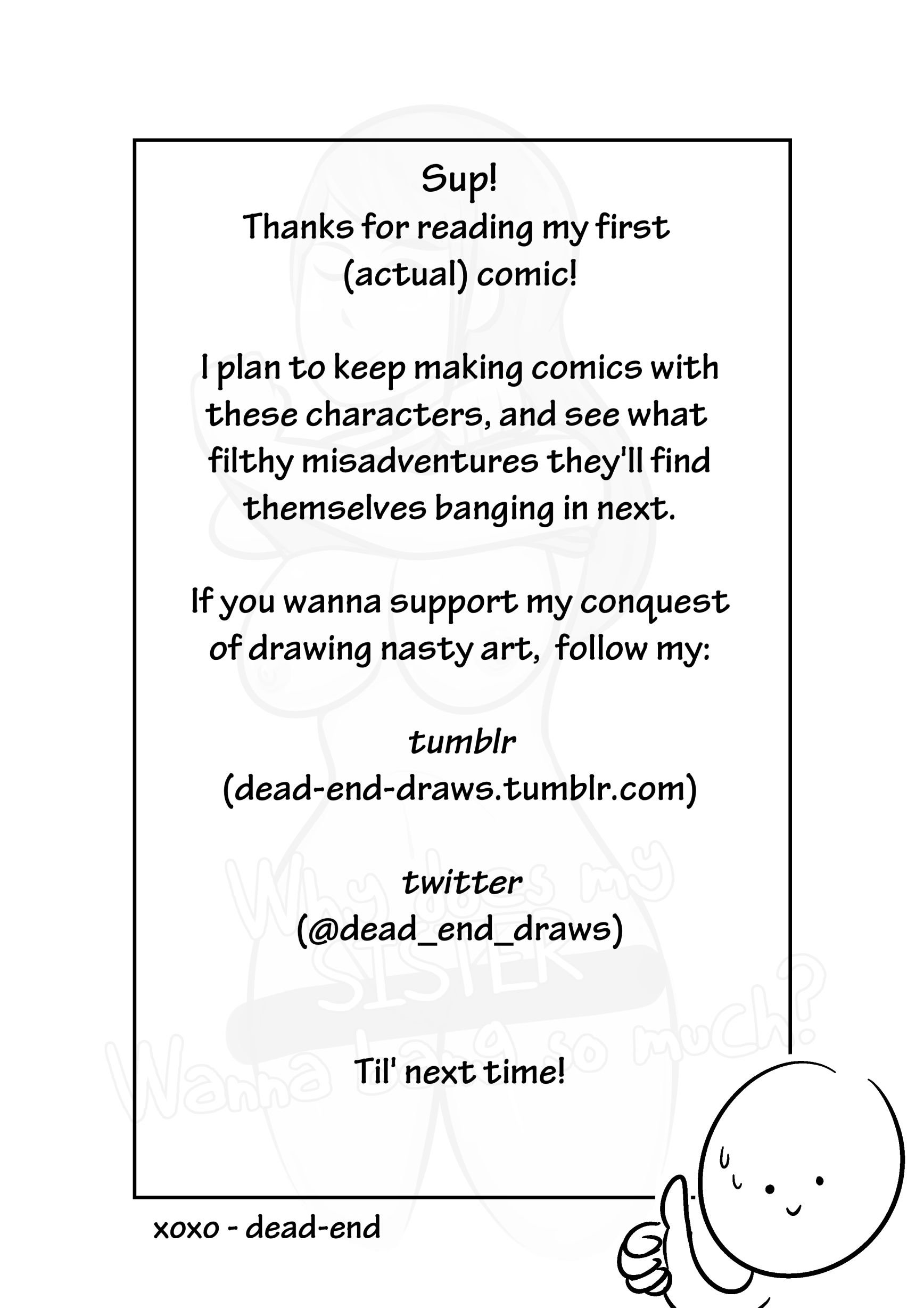 Why’s My Sis Wanna Bang So Much? [DeadEndDraws] - Chapter 1 — Page 18