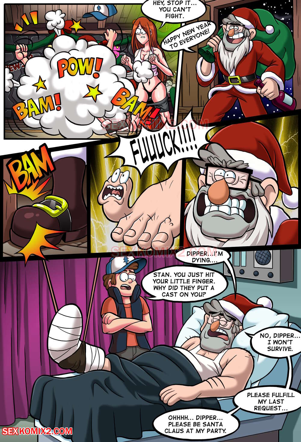 New Year Party And A Big Pink Teddy Bear (Gravity Falls) [SexKomix] - Chapter 1 — Page 6