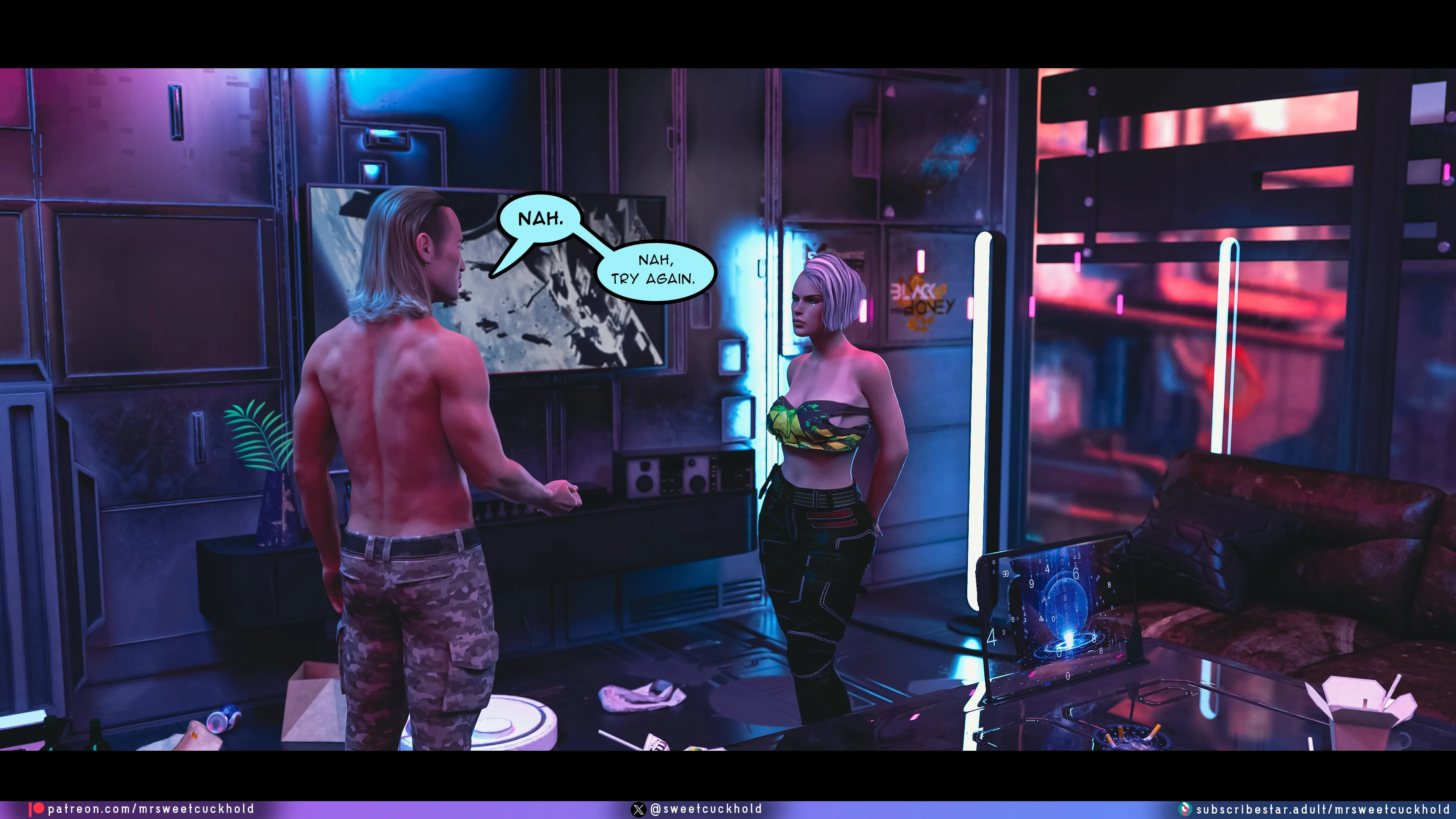 Street Corruption (Cyberpunk 2077) [Mr.SweetCuckhold] - Chapter 3 — Page 7
