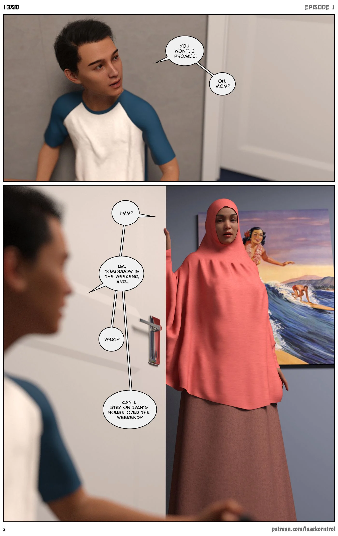 10 AM [LoseKorntrol, Hijab 3DX] - Chapter 1 — Page 4