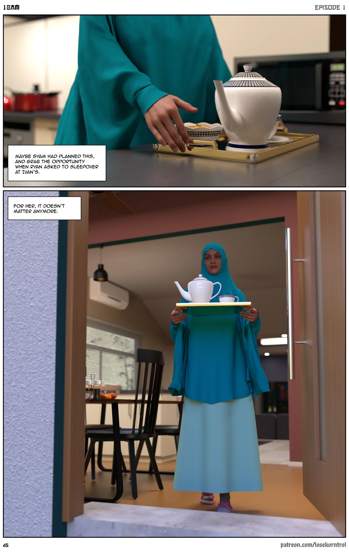10 AM [LoseKorntrol, Hijab 3DX] - Chapter 1 — Page 46