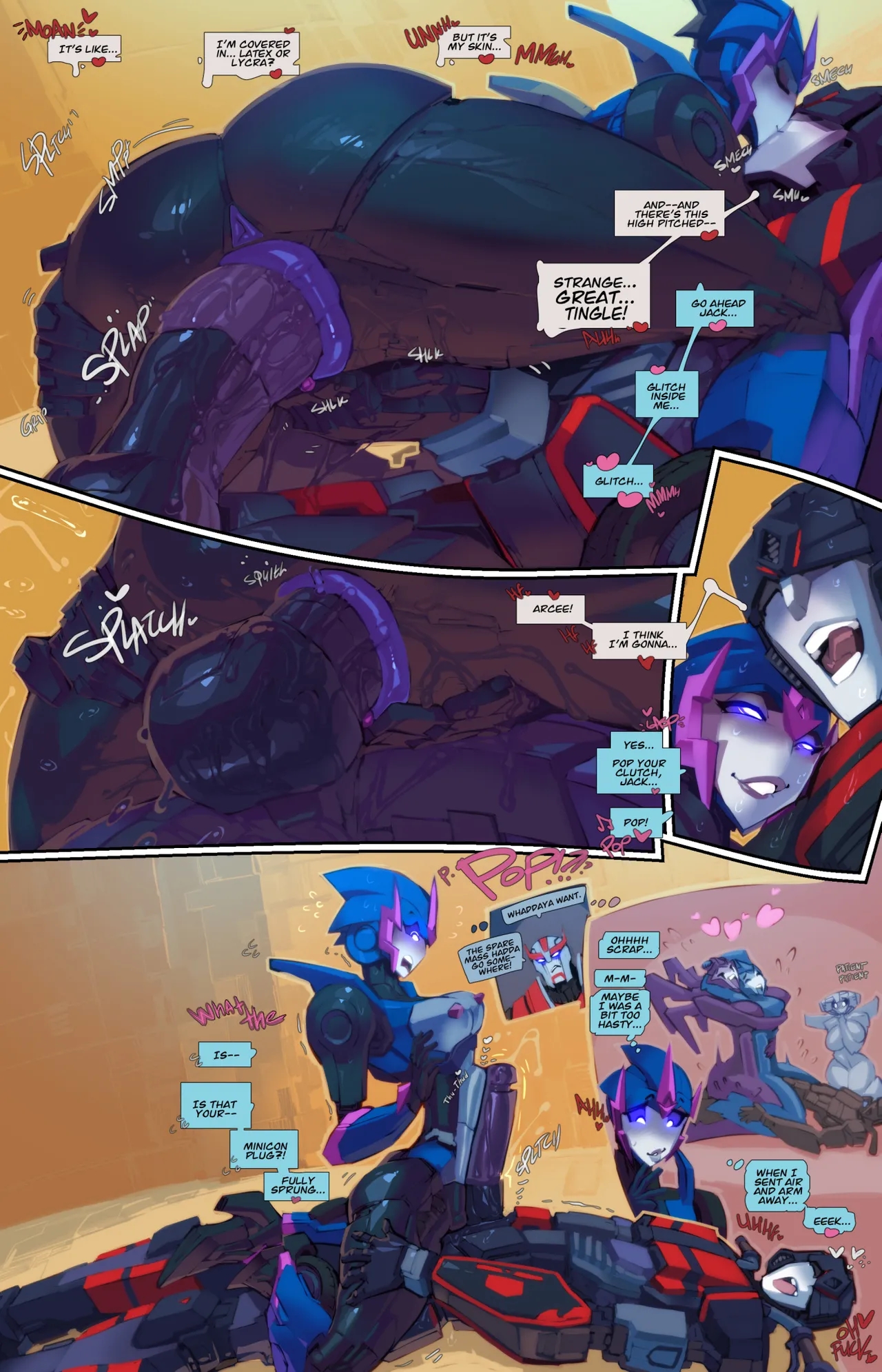Jack X Arcee: "Autobutt Jack" (Transformer) [Fred Perry] - Chapter 1 — Page 8