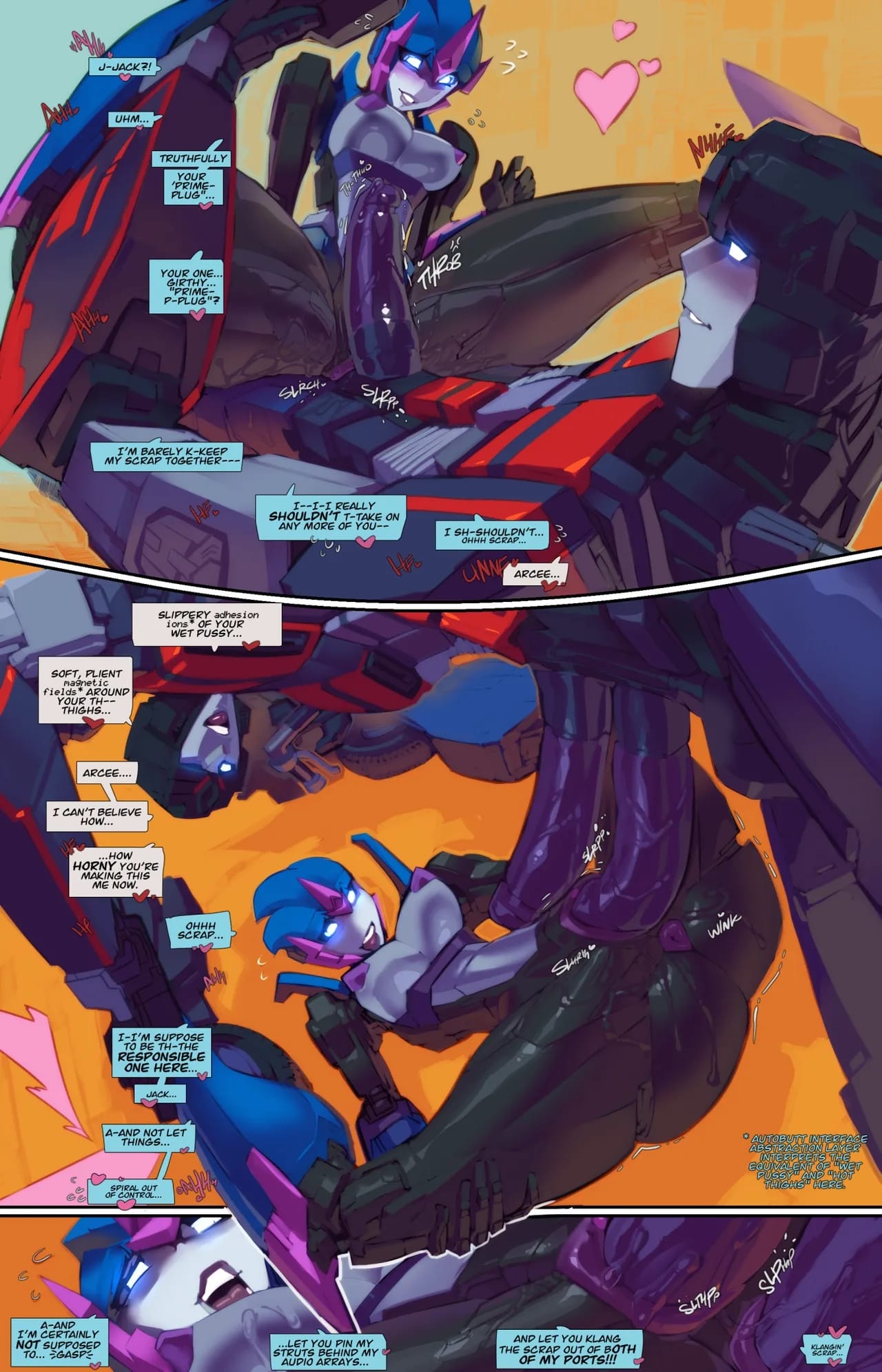 Jack X Arcee: “Autobutt Jack” (Transformer) [Fred Perry] - Chapter 1 — Page 9